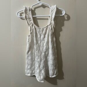 Zara Toddler Girls 2-3 White Romper